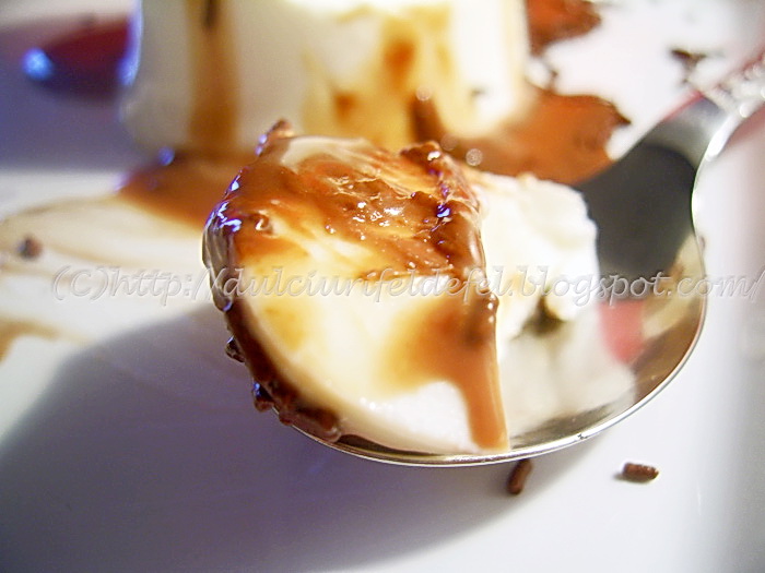 Panna Cotta cu sos de ciocolata
