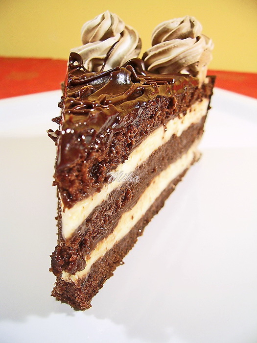Tort cu ciocolata si crema de lapte