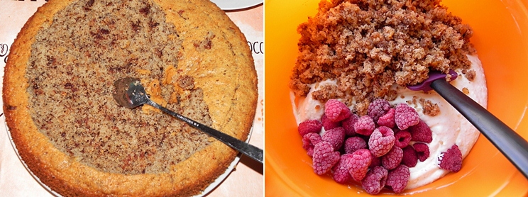 Preparare tort cu zmeura si ciocolata