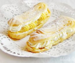 eclere cu crema de vanilie si frisca 3