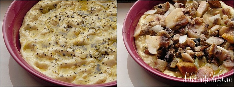 focaccia cu ciuperci
