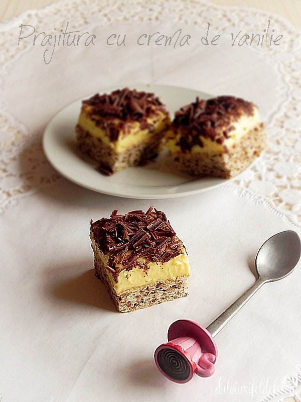 prajitura cu crema de vanilie