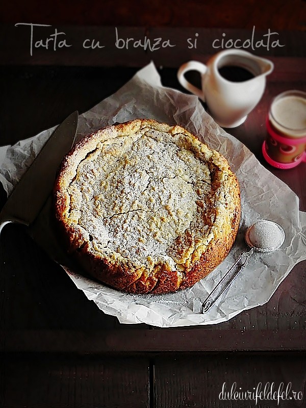 Tarta cu branza si ciocolata