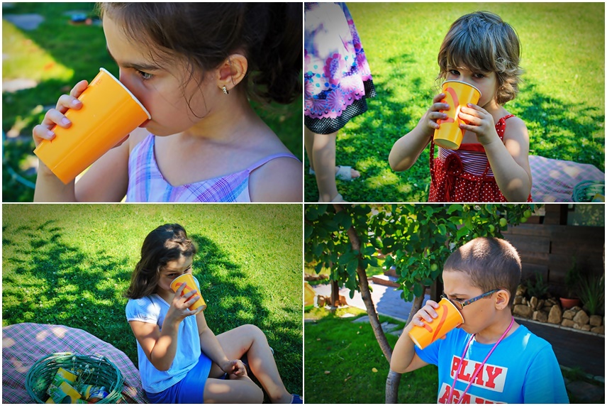 la un pahar cu limonada rece