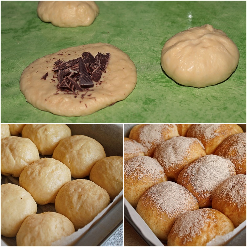 Preparare chifle cu ciocolata si scortisoara
