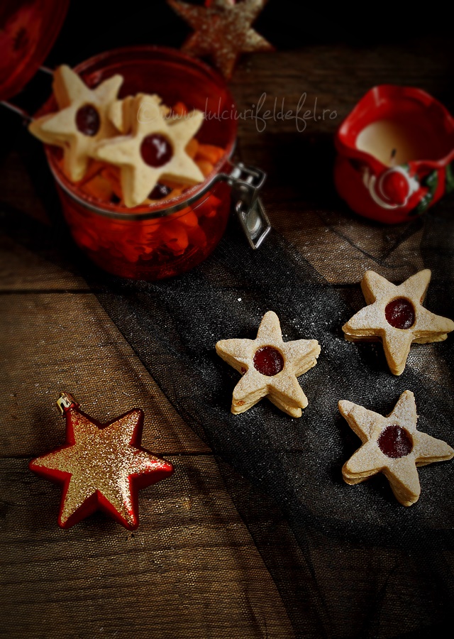 Linzer cu gem de capsuni