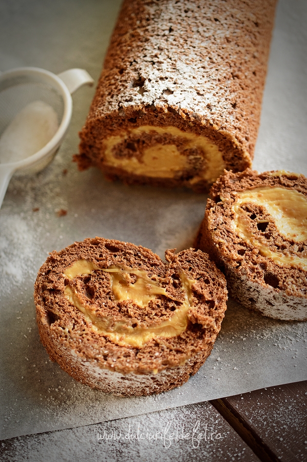 Rulada cu caramel si mascarpone