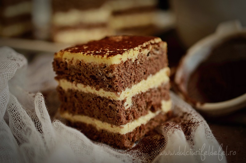 Prajitura cu cacao si crema de mascarpone