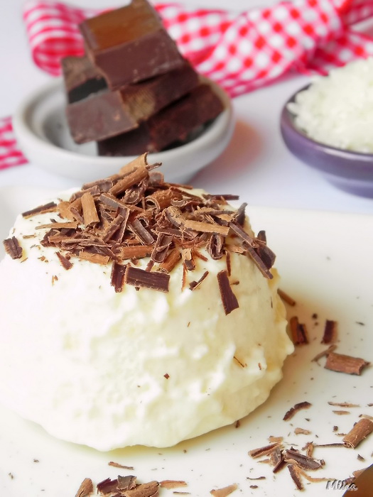 Semifreddo cu orez si ciocolata