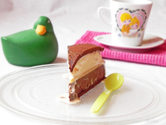 Tort de inghetata cu lapte si ciocolata